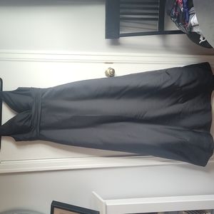 Black satin ballgown